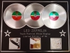 LED ZEPPELIN/TRIPLE PLATINUM ALBUM DISPLAY/LED ZEPPELIN + LED ZEPPELIN II + LED ZEPPELIN III/COA