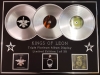 KINGS OF LEON/TRIPLE PLATINUM ALBUM DISPLAY/AHA SHAKE HEARTBREAK + BECAUSE OF THE TIMES + ONLY BY TH