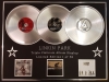 LINKIN PARK/TRIPLE PLATINUM ALBUM DISPLAY/HYBRID THEORY + METEORA + MINUTES TO MIDNIGHT/COA