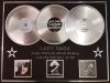 LADY GAGA/TRIPLE PLATINUM ALBUM DISPLAY/THE FAME + THE FAME MONSTER + BORN THIS WAY/COA