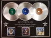 MOTORHEAD/TRIPLE PLATINUM ALBUM DISPLAY/OVERKILL + BOMBER + ACE OF SPADES/COA