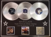 MARILLION/TRIPLE PLATINUM ALBUM DISPLAY/SCRIPT FOR A JESTER'S TEAR + MISPLACED CHILDHOOD + CLUTCHING