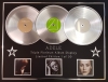 ADELE/TRIPLE PLATINUM ALBUM DISPLAY/19 + 21 + 25/COA
