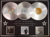 CLIFF RICHARD/TRIPLE PLATINUM ALBUM DISPLAY/ALWAYS GUARANTEED + SOMETHING GOING ON + BOLD AS BRASS/C