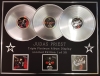 JUDAS PRIEST/TRIPLE PLATINUM ALBUM DISPLAY/STAINED CLASS + KILLING MACHINE + BRITISH STEEL/COA