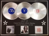 JAY-Z/TRIPLE PLATINUM ALBUM DISPLAY/THE BLUEPRINT + BLUEPRINT 2 + BLUEPRINT 3/COA
