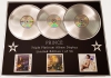 PRINCE/TRIPLE PLATINUM ALBUM DISPLAY/PURPLE RAIN + SIGN 'O' THE TIMES + LOVE SEXY/COA
