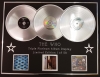 THE WHO/TRIPLE PLATINUM ALBUM DISPLAY/TOMMY + QUADROPHENIA + WHO ARE YOU/COA