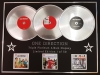 ONE DIRECTION/TRIPLE PLATINUM ALBUM DISPLAY/UP ALL NIGHT + TAKE ME HOME + MIDNIGHT MEMORIES/COA