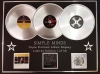 SIMPLE MINDS/TRIPLE PLATINUM ALBUM DISPLAY/CRY + GRAFFITI SOUL + BIG MUSIC/COA