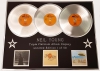 NEIL YOUNG/TRIPLE PLATINUM ALBUM DISPLAY/AFTER THE GOLDRUSH + HARVEST + ON THE BEACH/COA