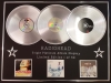 RADIOHEAD/TRIPLE PLATINUM ALBUM DISPLAY/THE BENDS + OK COMPUTER + KID A/COA