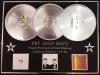 PET SHOP BOYS/TRIPLE PLATINUM ALBUM DISPLAY/PLEASE + ACTUALLY + INTROSPECTIVE/COA