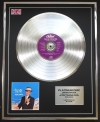 FRANK SINATRA/LTD EDITION CD PLATINUM DISC/RECORD/COME FLY WITH ME