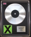 ED SHEERAN/LTD EDITION CD PLATINUM DISC/RECORD/X
