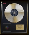 COLDPLAY/LTD. EDITION CD GOLD DISC/RECORD/A HEAD FULL OF DREAMS