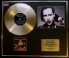 MARILYN MANSON/CD GOLD DISC & PHOTO DISPLAY/LTD. EDITION/COA/ALBUM PORTRAIT OF AN AMERICAN FAMILY