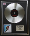 DAVID BOWIE/LTD EDITION CD PLATINUM DISC/RECORD/LEGACY