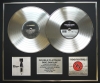 FOO FIGHTERS/Double Platinum Disc Record Display Ltd Edition ECHOES,SILENCE,PATIENCE & GREATEST HITS