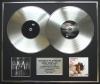 MAROON 5/Double Platinum Disc Record Display Ltd Edition IT WON'T BE SOON BEFORE..  & HANDS ALL OVER