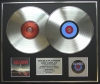 THE KILLERS/Double Platinum Disc Record Display Ltd Edition BATTLE BORN & DIRECT HITS