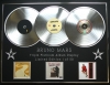 BRUNO MARS/TRIPLE PLATINUM ALBUM DISPLAY/DOO-WOPS & HOOLIGANS + UNORTHODOX JUKEBOX + 24K MAGIC