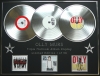 OLLY MURS/TRIPLE PLATINUM ALBUM DISPLAY/OLLY MURS + RIGHT PLACE RIGHT TIME + NEVER BEEN BETTER