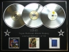 UB40/TRIPLE PLATINUM ALBUM DISPLAY/LABOUR OF LOVE + LABOUR OF LOVE II + PROMISES AND LIES
