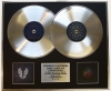COLDPLAY/Double Platinum Disc Record Display Ltd Edition GHOST STORIES & A HEAD FULL OF DREAMS