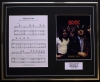 AC/DC /SONG SHEET & PHOTO DISPLAY/LTD. EDITION/HIGHWAY TO HELL