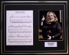 ADELE/SONG SHEET & PHOTO DISPLAY/LTD. EDITION/ROLLING IN THE DEEP