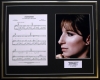 BARBRA STREISAND/SONG SHEET & PHOTO DISPLAY/LTD. EDITION/EVERGREEN