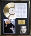 ADELE/CD GOLD DISC, SONG SHEET & PHOTO DISPLAY/ALBUM 25/SONGSHEET HELLO