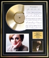 ADELE/CD GOLD DISC, SONG SHEET & PHOTO DISPLAY/ALBUM 19/SONGSHEET MAKE YOU FEEL MY LOVE
