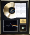 PINK FLOYD/CD GOLD DISC, SONG SHEET & PHOTO DISPLAY/ALBUM THE DARK SIDE OF THE MOON/SONGSHEET MONEY