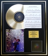 COLDPLAY/CD GOLD DISC, SONG SHEET & PHOTO DISPLAY/ALBUM A HEAD FULL OF DREAMS/SONGSHEET HYMN FOR THE