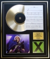 ED SHEERAN/CD GOLD DISC, SONG SHEET & PHOTO DISPLAY/ALBUM X /SONGSHEET SING
