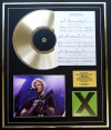 ED SHEERAN/CD GOLD DISC, SONG SHEET & PHOTO DISPLAY/ALBUM X /SONGSHEET THINKING OUT LOUD