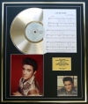 ELVIS PRESLEY/CD GOLD DISC, SONG SHEET & PHOTO DISPLAY/ALBUM LOVE SONGS/SONGSHEET LOVE ME TENDER