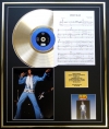 ELVIS PRESLEY/CD GOLD DISC, SONG SHEET & PHOTO DISPLAY/ALBUM MOODY BLUE/SONGSHEET MOODY BLUE