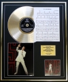 ELVIS PRESLEY/CD GOLD DISC, SONG SHEET & PHOTO DISPLAY/ALBUM NBC TV SPECIAL/SONGSHEET IF I CAN DREAM