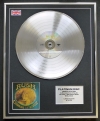RUSH/LTD EDITION CD PLATINUM DISC/RECORD/CARESS OF STEEL