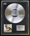 RIHANNA/LTD EDITION CD PLATINUM DISC/RECORD/TALK THAT TALK
