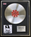 RED HOT CHILI PEPPERS/LTD EDITION CD PLATINUM DISC/RECORD/MOTHERS MILK