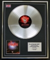THE STRANGLERS/LTD EDITION CD PLATINUM DISC/RECORD/LIVE 'N' SLEAZY