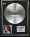SHANIA TWAIN/LTD EDITION CD PLATINUM DISC/RECORD/COME ON OVER