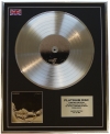 WEEZER/LTD EDITION CD PLATINUM DISC/RECORD/PINKERTON