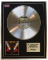 ZZ TOP/LTD EDITION CD PLATINUM DISC/RECORD/ELIMINATOR