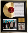 LINKIN PARK /CD GOLD DISC, SONG SHEET & PHOTO DISPLAY/ALBUM HYBRID THEORY/SONGSHEET IN THE END