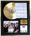 LINKIN PARK /CD GOLD DISC, SONG SHEET & PHOTO DISPLAY/ALBUM MINUTES TO MIDNIGHT/SONGSHEET WHAT IVE..